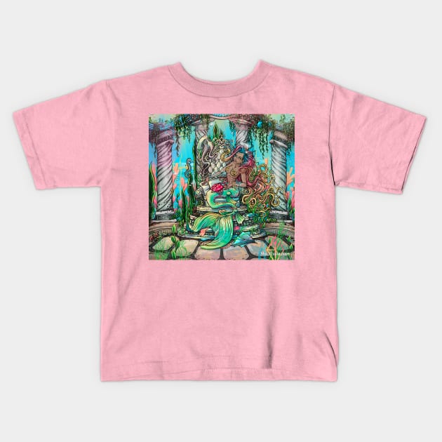 Mermaid Reva Prisma Kids T-Shirt by Mei.illustration